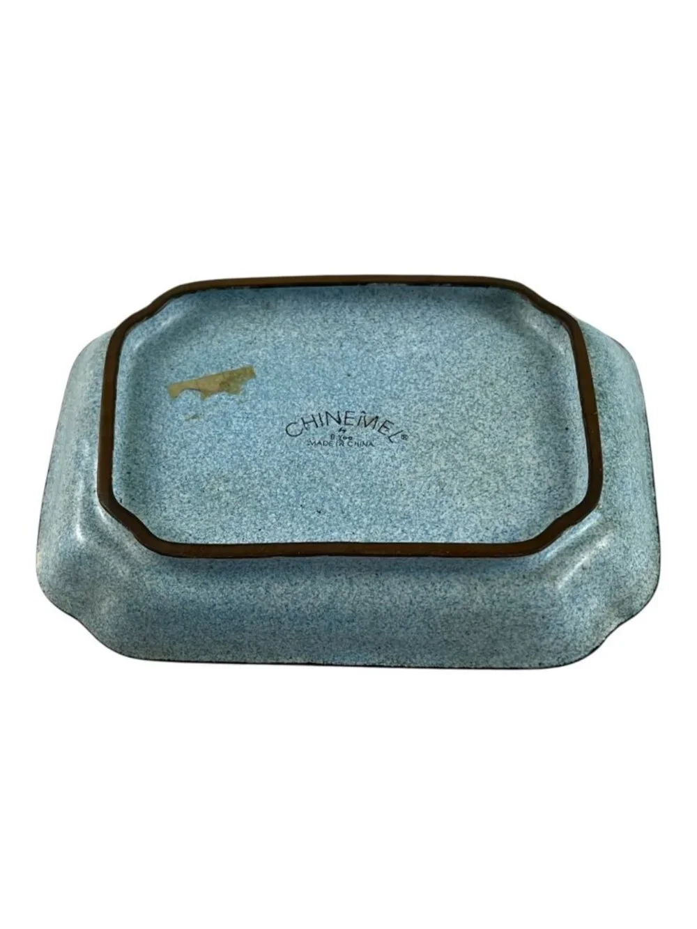 Vintage Chinemel B. Yee Enameled Tray Scalloped Fruit Design